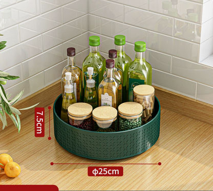 Multi-Layer Rotating Spice Rack for Kitchen Countertops