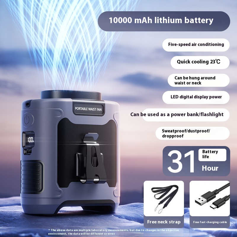 Portable Waist Hanging Cooling Fan