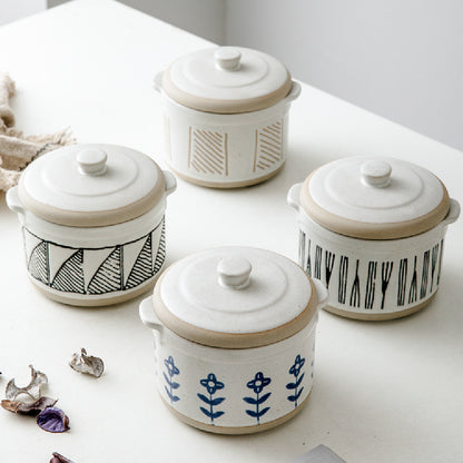 Creative Bird's Nest Ceramic Stew Cup for One Person