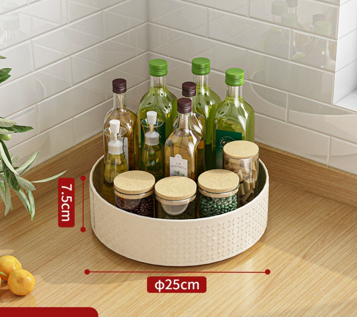 Multi-Layer Rotating Spice Rack for Kitchen Countertops